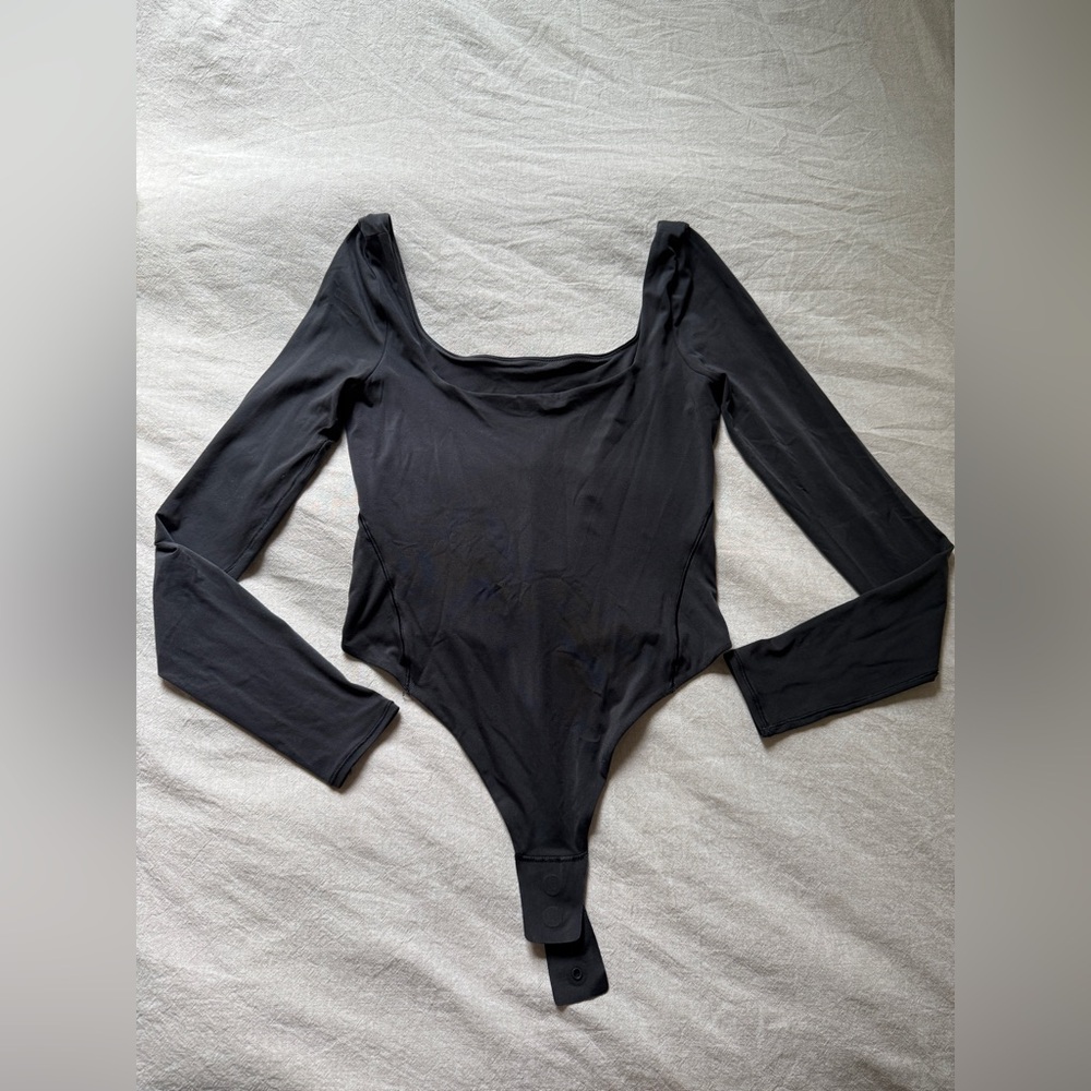 Lululemon Wundermost Black Long-Sleeve Bodysuit